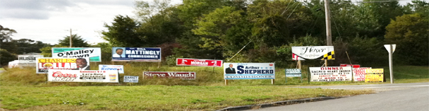 Election sign clutter