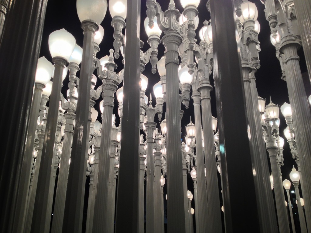Lights from Chris Burden's LACMA installation
